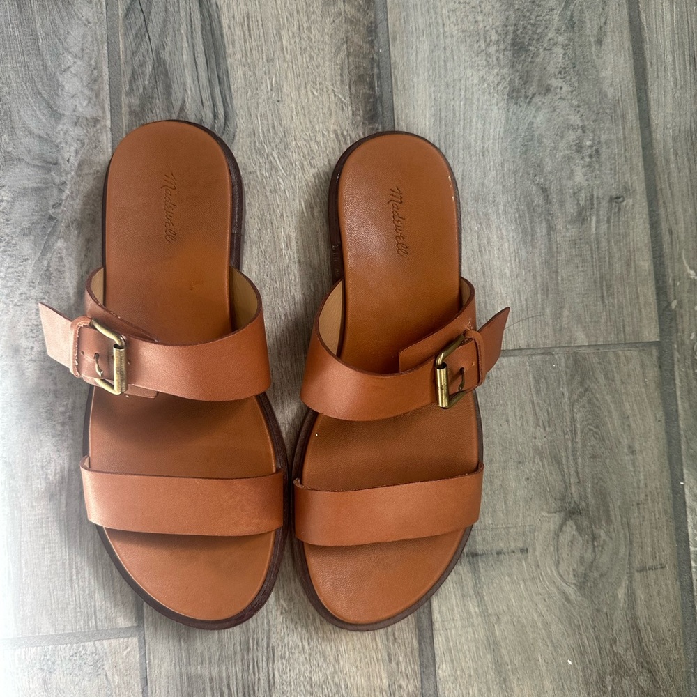 Madewell Tan Buckle Sandals